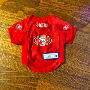 XS 49ers dog jersey